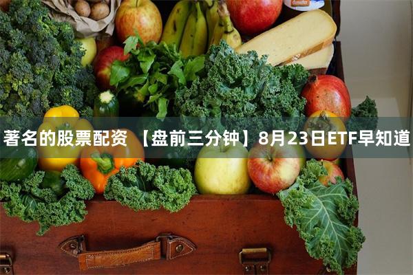 著名的股票配资 【盘前三分钟】8月23日ETF早知道