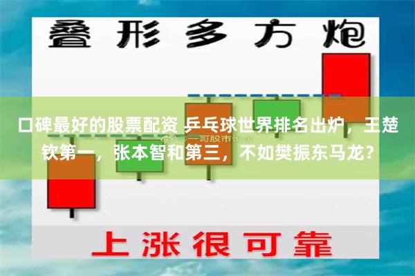 口碑最好的股票配资 乒乓球世界排名出炉，王楚钦第一，张本智和第三，不如樊振东马龙？